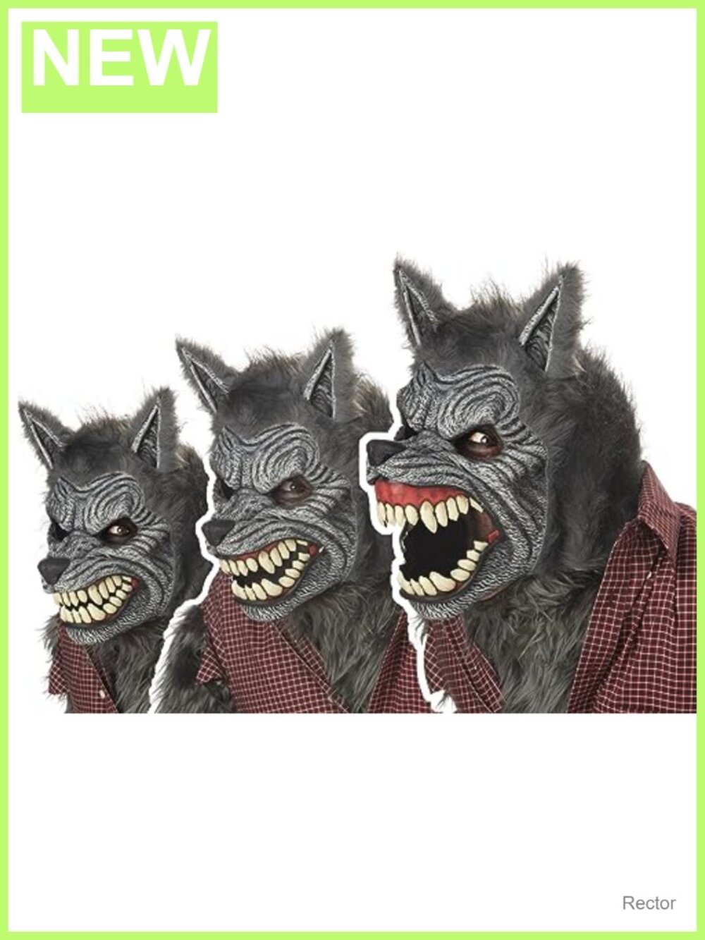Werewolf Motion Mask with Faux Fur Hood